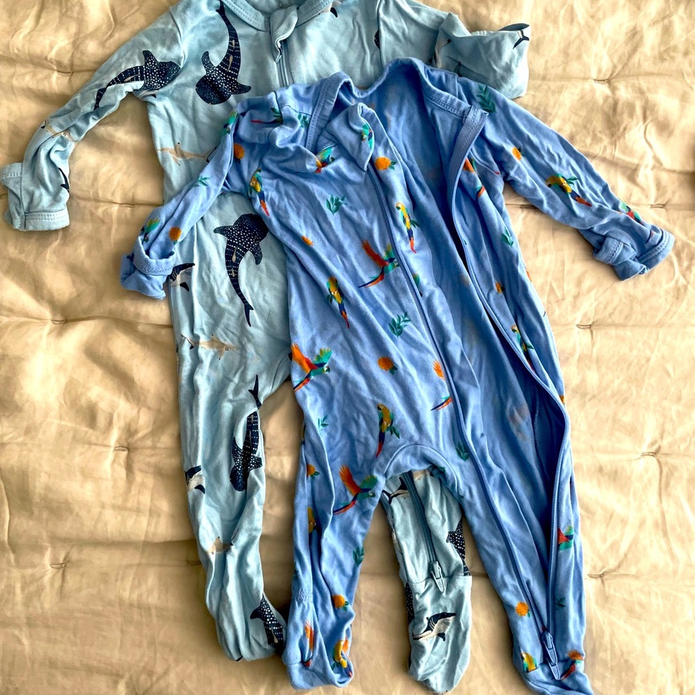 2 kytebaby footed onesies